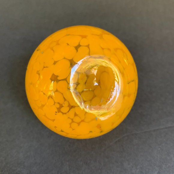 2 Hand Blown Glass Fruit Apple Orange Pumpkin Red Orange Murano -like Art - Picture 7 of 14